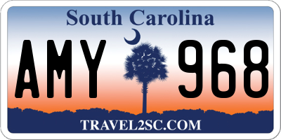 SC license plate AMY968