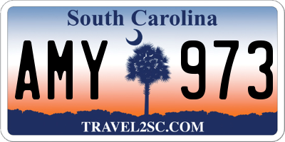 SC license plate AMY973