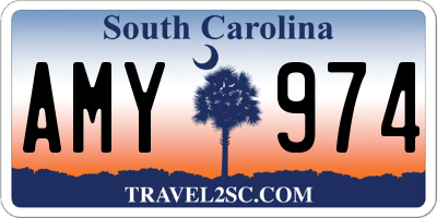 SC license plate AMY974