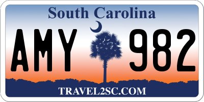 SC license plate AMY982