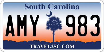 SC license plate AMY983