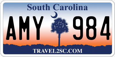 SC license plate AMY984