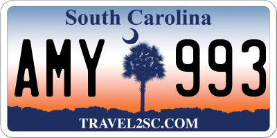 SC license plate AMY993