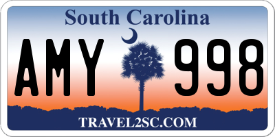 SC license plate AMY998