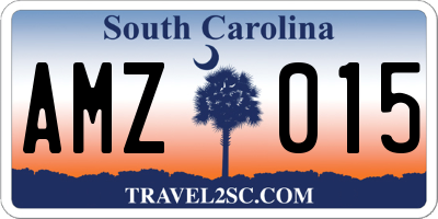 SC license plate AMZ015