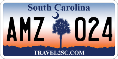 SC license plate AMZ024