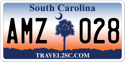 SC license plate AMZ028