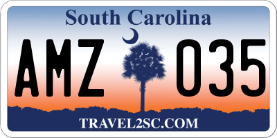 SC license plate AMZ035