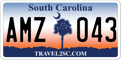 SC license plate AMZ043