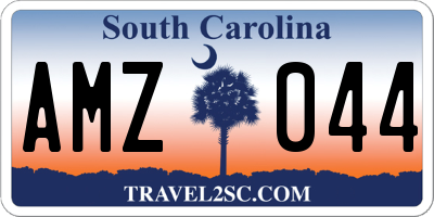 SC license plate AMZ044