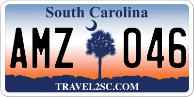 SC license plate AMZ046