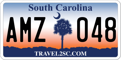 SC license plate AMZ048