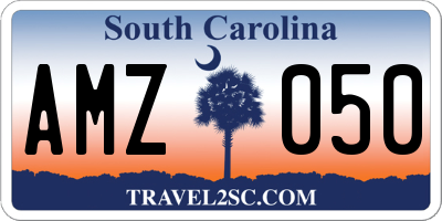 SC license plate AMZ050