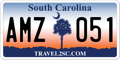 SC license plate AMZ051