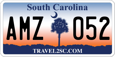 SC license plate AMZ052