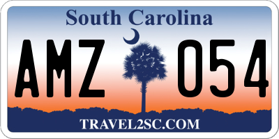SC license plate AMZ054