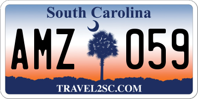 SC license plate AMZ059
