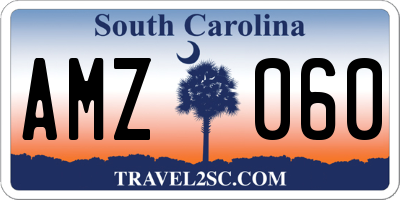 SC license plate AMZ060