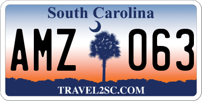 SC license plate AMZ063