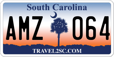 SC license plate AMZ064