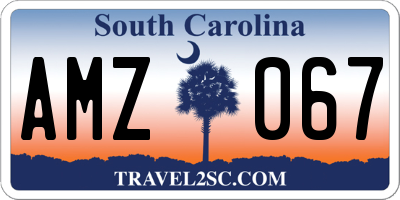 SC license plate AMZ067