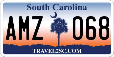 SC license plate AMZ068
