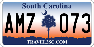 SC license plate AMZ073