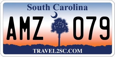 SC license plate AMZ079