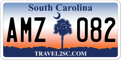 SC license plate AMZ082