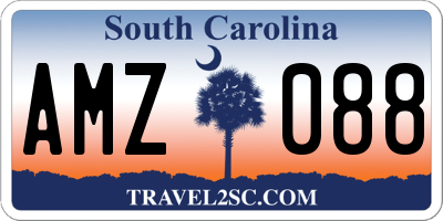 SC license plate AMZ088