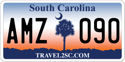SC license plate AMZ090