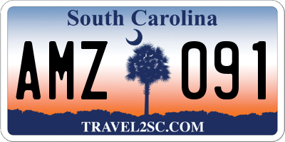 SC license plate AMZ091