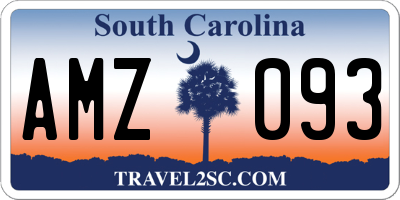 SC license plate AMZ093