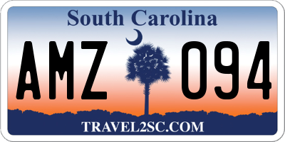 SC license plate AMZ094