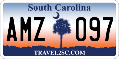 SC license plate AMZ097