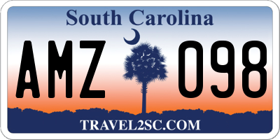 SC license plate AMZ098