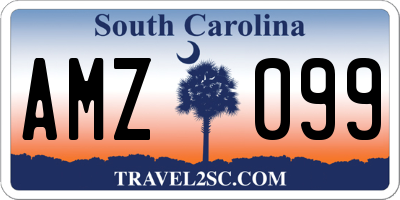 SC license plate AMZ099