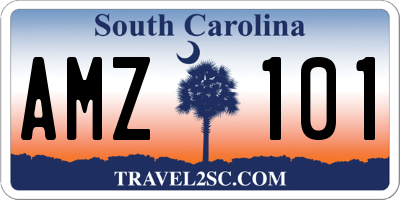 SC license plate AMZ101