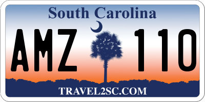 SC license plate AMZ110
