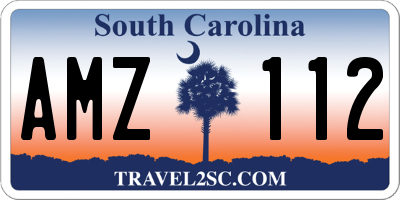 SC license plate AMZ112