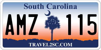 SC license plate AMZ115