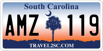 SC license plate AMZ119
