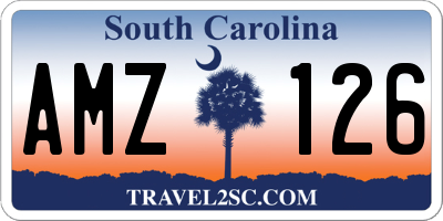 SC license plate AMZ126