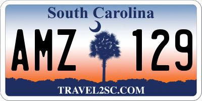 SC license plate AMZ129