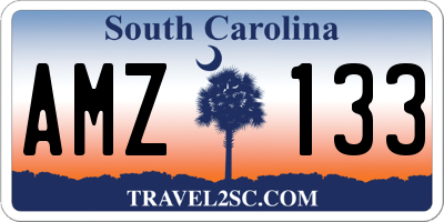 SC license plate AMZ133