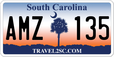 SC license plate AMZ135