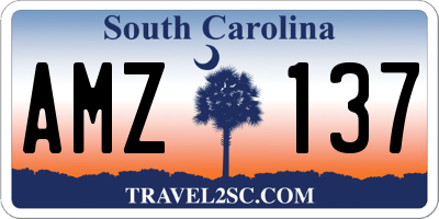 SC license plate AMZ137