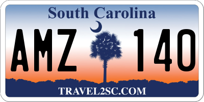 SC license plate AMZ140