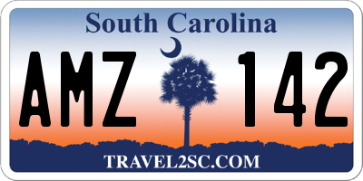 SC license plate AMZ142