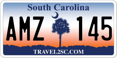 SC license plate AMZ145